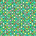 Multicolor fish scales seamless pattern, graphic ornament, animalistic ornament, rainbow illustration, vector background. Colorful